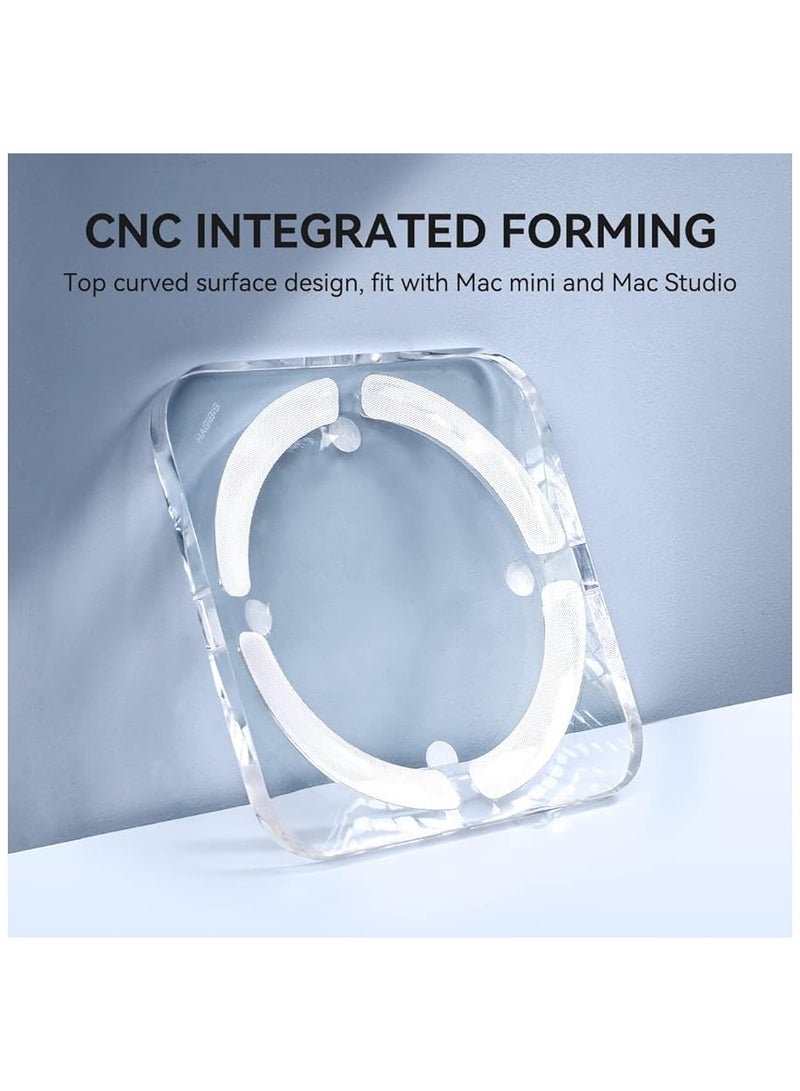 Generic Desktop Stand for Mac Mini and Mac Studio, Two-Sided PMMA Transparent Dustproof Laptop Holder Acrylic Cooling Heat Disspation Mount  - Image 4
