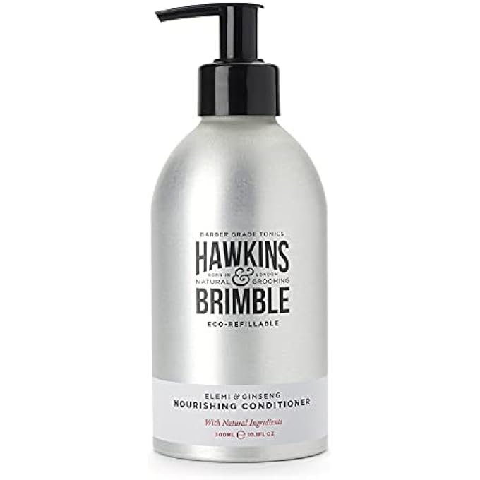 Hawkins & Brimble CONDITIONER ECO-REFILLABLE BOTTLE - 300ML FOR MEN HYDRATING NATURALLY FRAGRANCED | REUSABLE BOTTLE FOR LIFE ECO FRIENDLY (HAIR CONDITIONER ECO REFILL) - Image 1