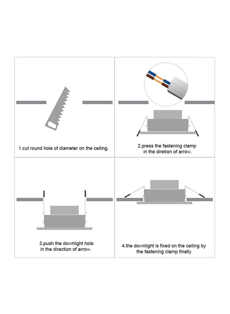 Duravel LED Panel Light, 175mm Diameter, Round Recessed Ceiling Light, White - Image 3