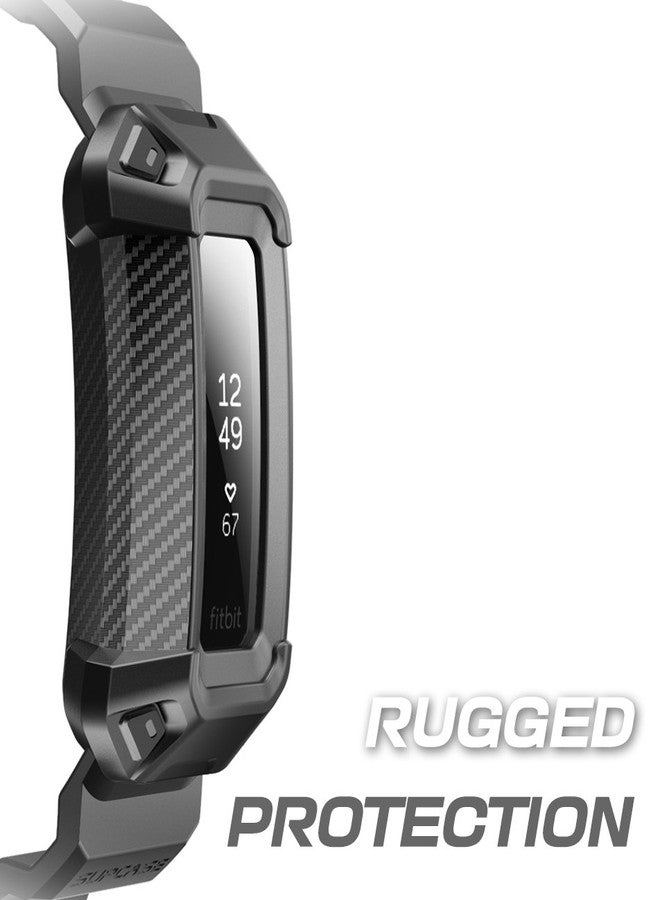 سوبكيس سوار SUPCASE Unicorn Beetle Pro مع حافظة لساعة Fitbit Alta HR/Fitbit Alta (أسود) - Image 2