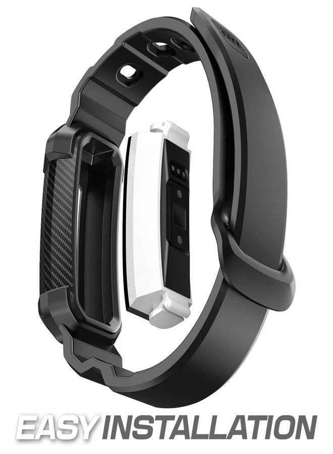 سوبكيس سوار SUPCASE Unicorn Beetle Pro مع حافظة لساعة Fitbit Alta HR/Fitbit Alta (أسود) - Image 3
