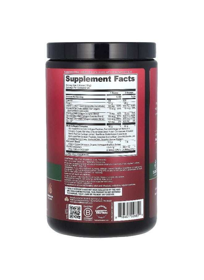 Ancient Nutrition - Ancient Nutrition, Multi Collagen Advanced, Lean, Cinnamon, 15.9 oz (450 g) - Image 1