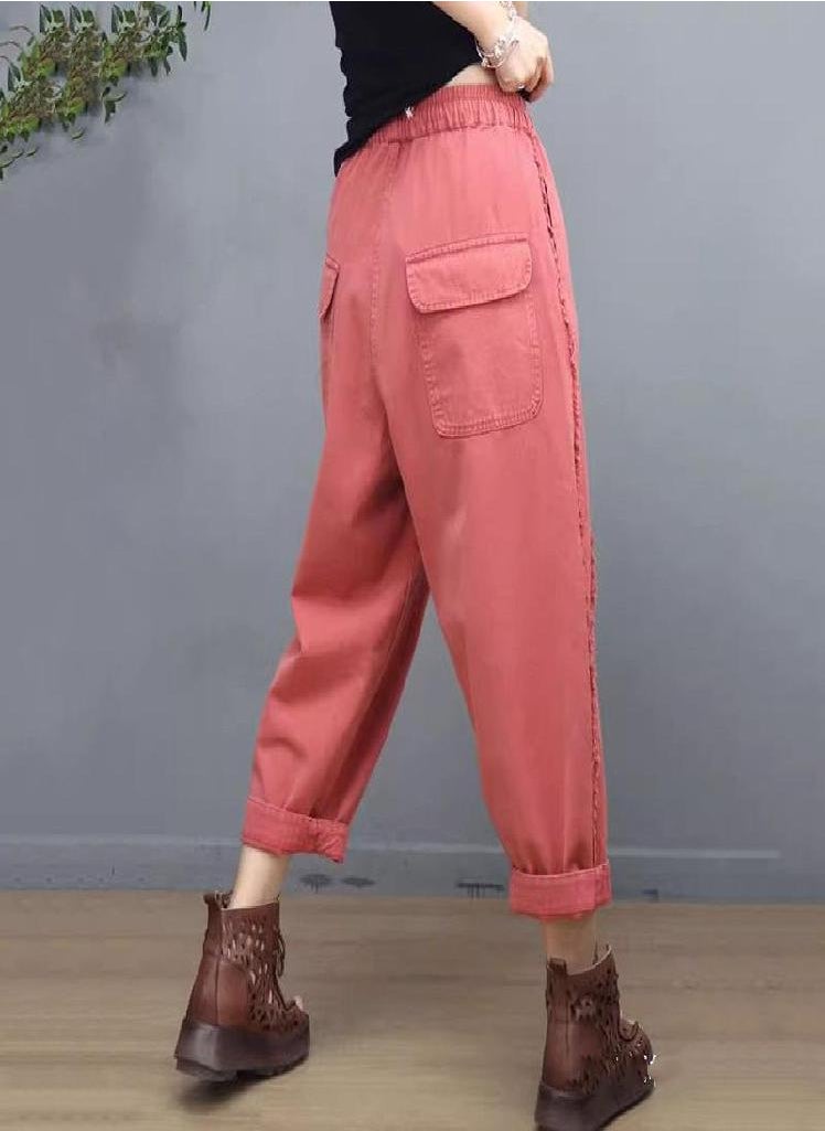 Eckek - Autumn New Jeans Female Vintage Streetwear Loose Harem Denim Pants Women High Waist Solid Woman Trousers - Image 1