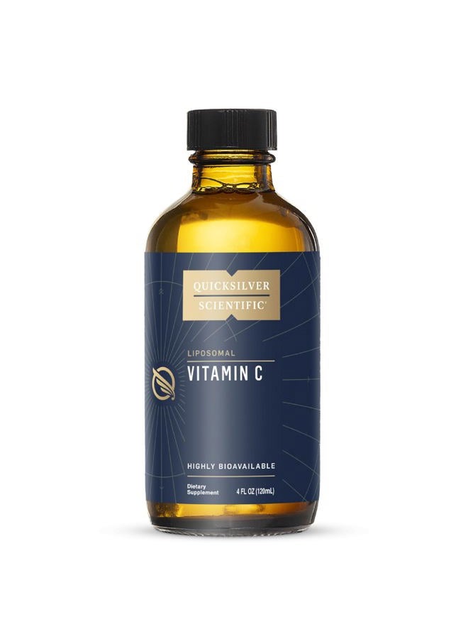 Quicksilver Scientific فيتامين سي ليبوسومال - 1000 ملغ مكمل سائل مدعوم بفيتامين سي - دعم المناعة + مضاد للأكسدة - ليبوسومات لامتصاص متفوق - نباتي + غير معدل وراثيًا (4 أونصات / 120 مل) - Image 1