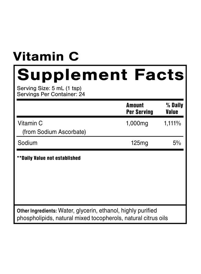 Quicksilver Scientific فيتامين سي ليبوسومال - 1000 ملغ مكمل سائل مدعوم بفيتامين سي - دعم المناعة + مضاد للأكسدة - ليبوسومات لامتصاص متفوق - نباتي + غير معدل وراثيًا (4 أونصات / 120 مل) - Image 2