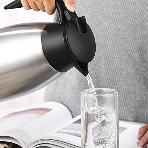 GearRoot 68oz Coffee Carafe Airpot Insulated Coffee Urn Stainless Steel Vacuum Thermal Pot Flask for Coffee, Hot Water, Tea, Hot Beverage - Keep 12 Hours Hot, 24 Hours Cold - Image 4