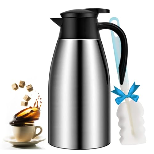 GearRoot 68oz Coffee Carafe Airpot Insulated Coffee Urn Stainless Steel Vacuum Thermal Pot Flask for Coffee, Hot Water, Tea, Hot Beverage - Keep 12 Hours Hot, 24 Hours Cold - Image 1