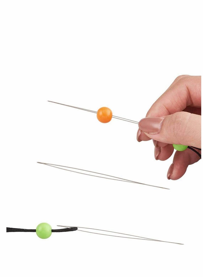 SOLARAE Big Eye Beading Needles, 10 Pcs Beading Needles Big Eye Beading Needles Beading Embroidery Stainless Needles with Needle Bottle for Jewelry Making (10cm, 5.5cm) - Image 3