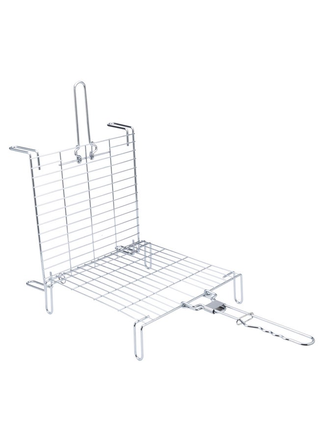 السنيدي شبك شوي ستانلس ستيل، شبك شواء، فضي، مقاس 30*40 سم - Image 1