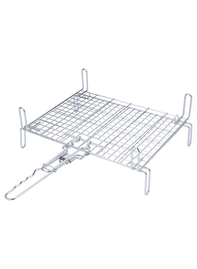 السنيدي شبك شوي ستانلس ستيل، شبك شواء، فضي، مقاس 30*40 سم - Image 2