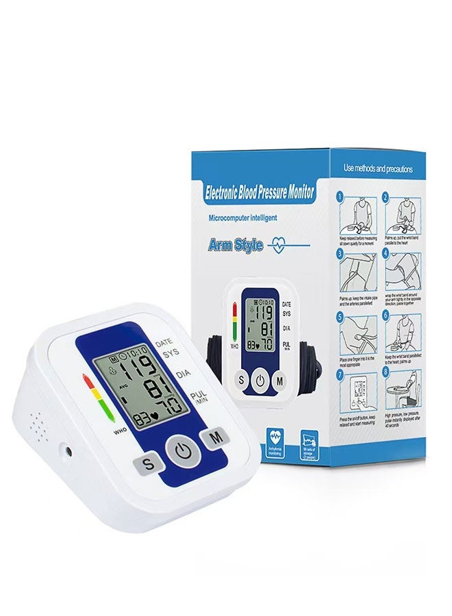 جهاز قياس ضغط الدم من الذراع - شاشة كبيرة، وظيفة الذاكرة - Image 1