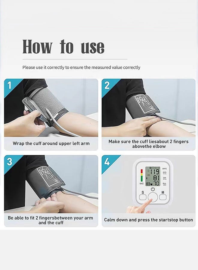 جهاز قياس ضغط الدم من الذراع - شاشة كبيرة، وظيفة الذاكرة - Image 5