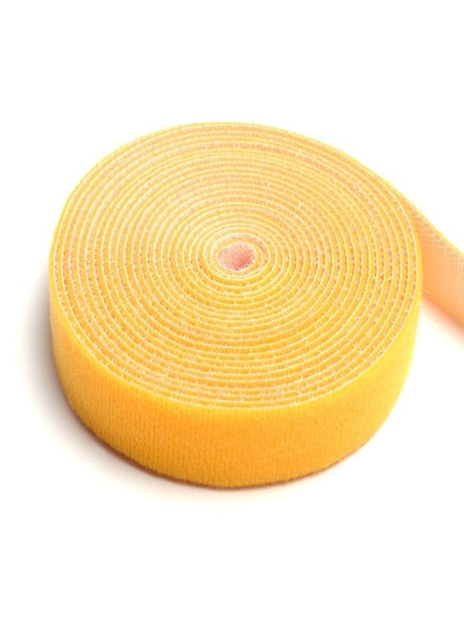 TFY Reusable Hook & Loop Fastening Tape,0.75 Inches x 180 Inches - Yellow - Image 1