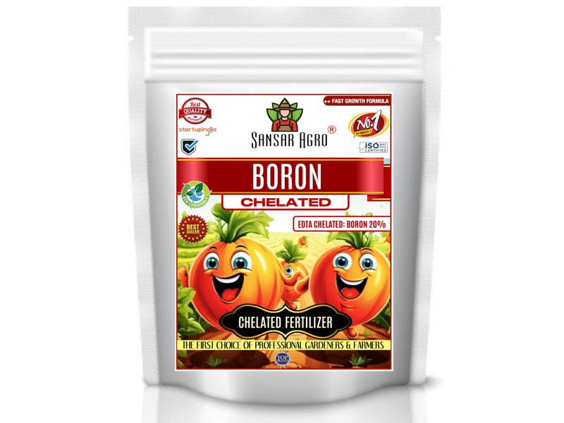 Sansar Agro® Chelated Boron - 20% EDTA, Powerful Essential Organic Fertilizer for Fast Growth of All Plants. (900 gm) - Image 1