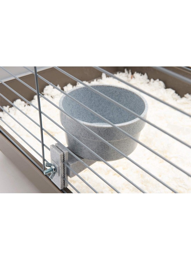 Lixit Quick Lock Removable Cage Bowls for Rabbits, Birds, Dogs, Cats, Gunea Pigs and Other Small Animals. (20oz, Granite) - Image 3