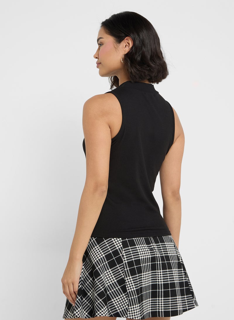 Ginger Basics High Neck Ribbed Vest  - Image 2
