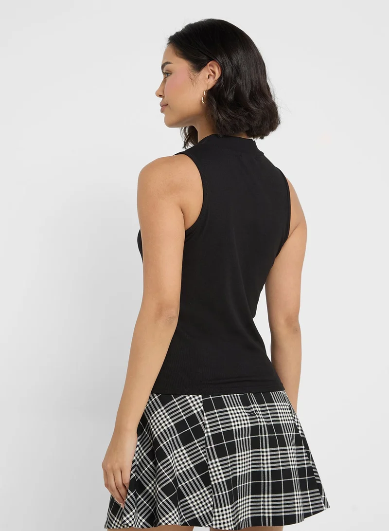 Ginger Basics High Neck Ribbed Vest