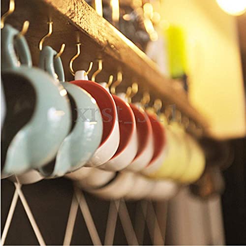 DIY Crafts Pack of 20 Pcs, Bright Gold, Ceiling Hooks/Cup Hook Holder Golde (Pack of 20 Pcs, Bright Gold) - Image 1