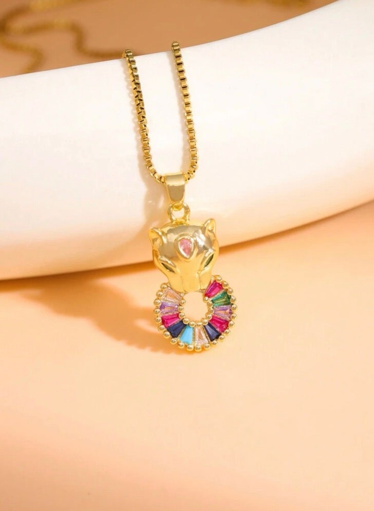 نونز أب سلسال نسائي أنيق مطلي باللون الذهبي عيار 18 - Image 3