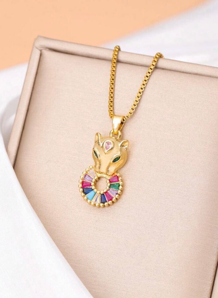 نونز أب سلسال نسائي أنيق مطلي باللون الذهبي عيار 18 - Image 2