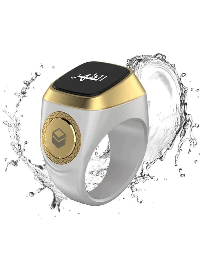 iQIBLA Smart Tasbih Zikr Ring Muslim Prayer Ring Prayer Timing Reminder OLED Display Tasbih Counter 18mm - Image 1