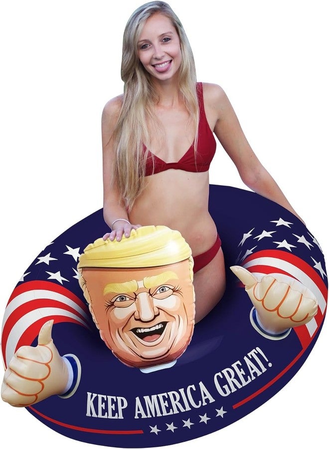 NinoStar MAKE SUMMER Time GREAT AGAIN - with Donald Trump, American Pool Float #TrumpFloat - Image 4