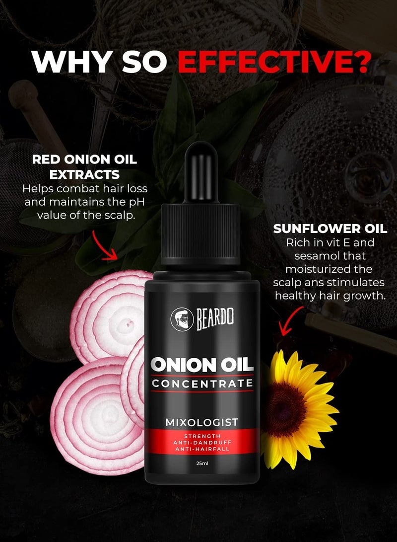 BEARDO Beardo Onion Oil Concentrate 25 ml Onion Hair Oil for Hair Growth Red Onion Hair Oil and Sunflower Oil Natural Non-sticky Controls Hair Fall and strengthen roots - Image 2