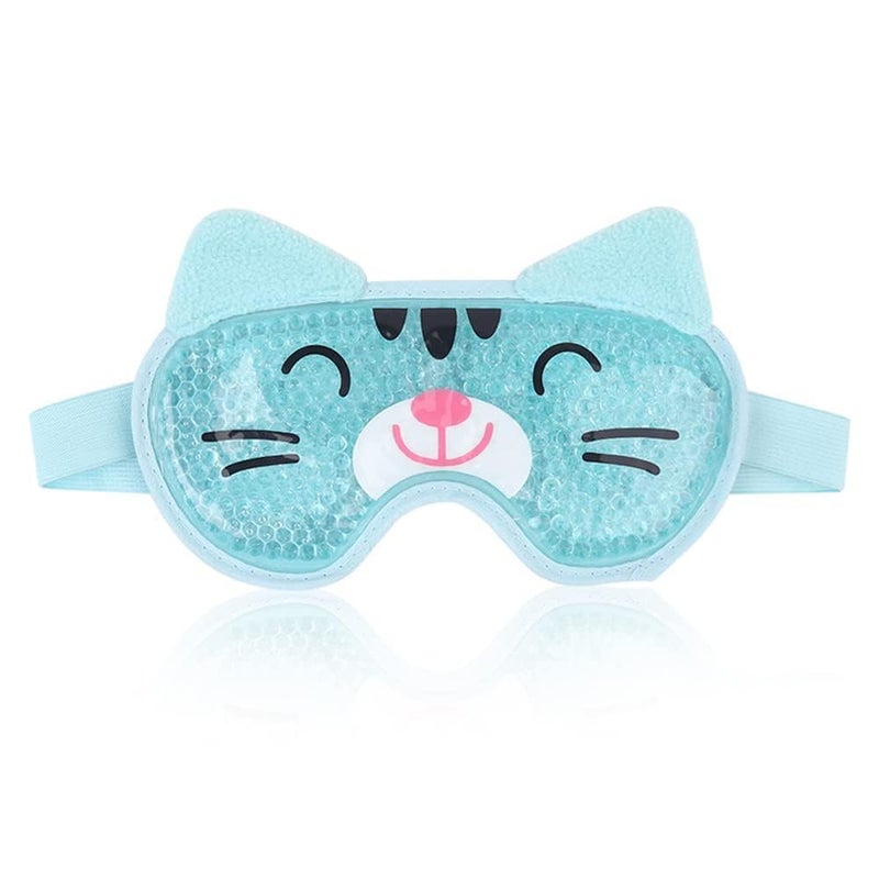 NEWGO Kids Ice Pack Eye Mask Cold Compress Reusable Hot Cold Therapy Gel Eye Mask with Soft Plush Backing - Image 1