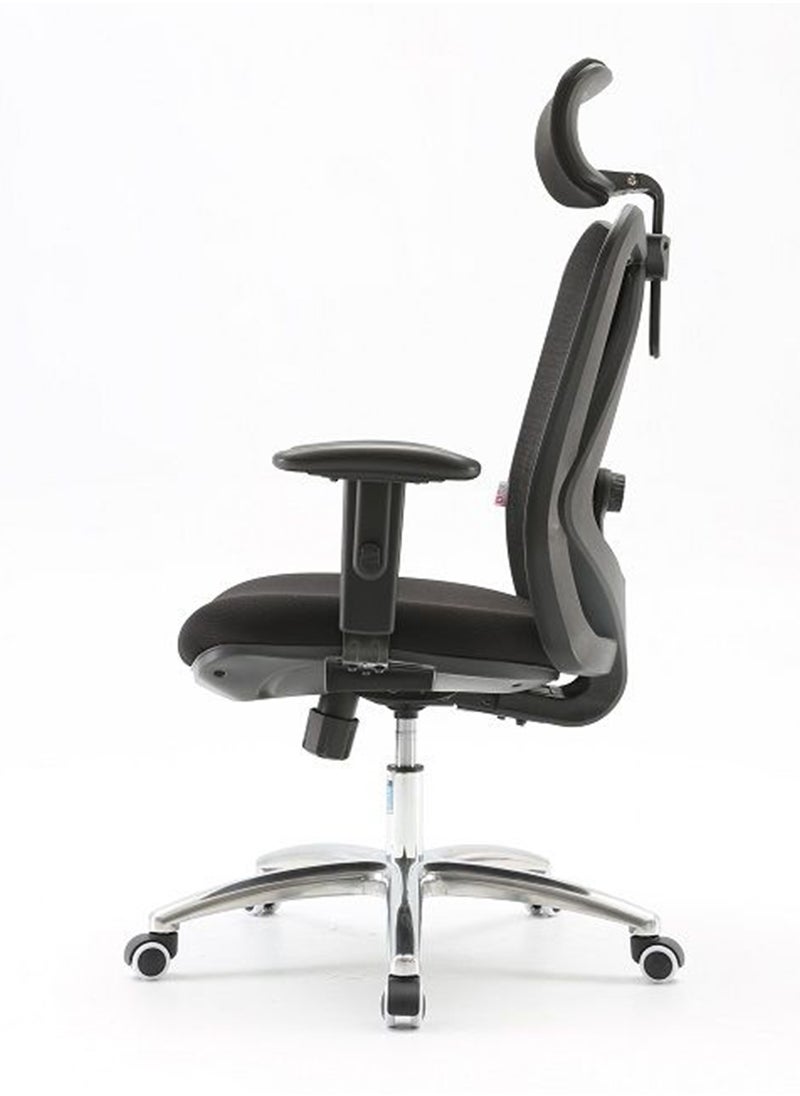 SIHOO - Mahmayi Sihoo M18 Office Desk Chair, Ergonomic Computer Office Chair with Adjustable Headrest and Lumbar Support,High Back Executive Swivel Chair Black - Image 1