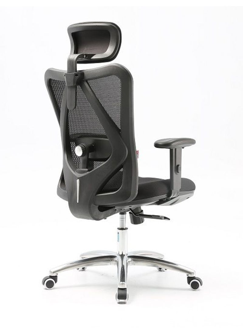 SIHOO - Mahmayi Sihoo M18 Office Desk Chair, Ergonomic Computer Office Chair with Adjustable Headrest and Lumbar Support,High Back Executive Swivel Chair Black - Image 1