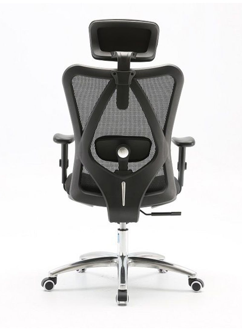SIHOO - Mahmayi Sihoo M18 Office Desk Chair, Ergonomic Computer Office Chair with Adjustable Headrest and Lumbar Support,High Back Executive Swivel Chair Black - Image 1