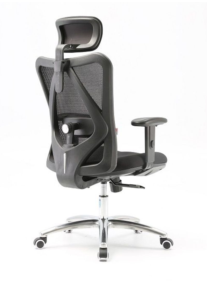 SIHOO - Mahmayi Sihoo M18 Office Desk Chair, Ergonomic Computer Office Chair with Adjustable Headrest and Lumbar Support,High Back Executive Swivel Chair Black - Image 1