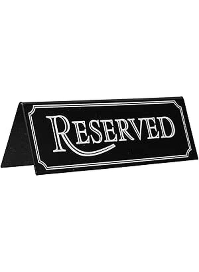 Acrylic Table Tent Cards Black Frame Double Sided Restaurant Reservation Display 2 Pcs - Image 1