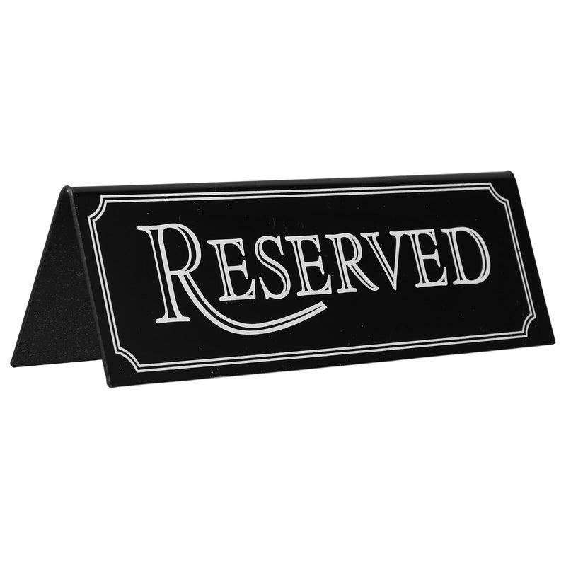 Acrylic Table Tent Cards Black Frame Double Sided Restaurant Reservation Display 2 Pcs - Image 2