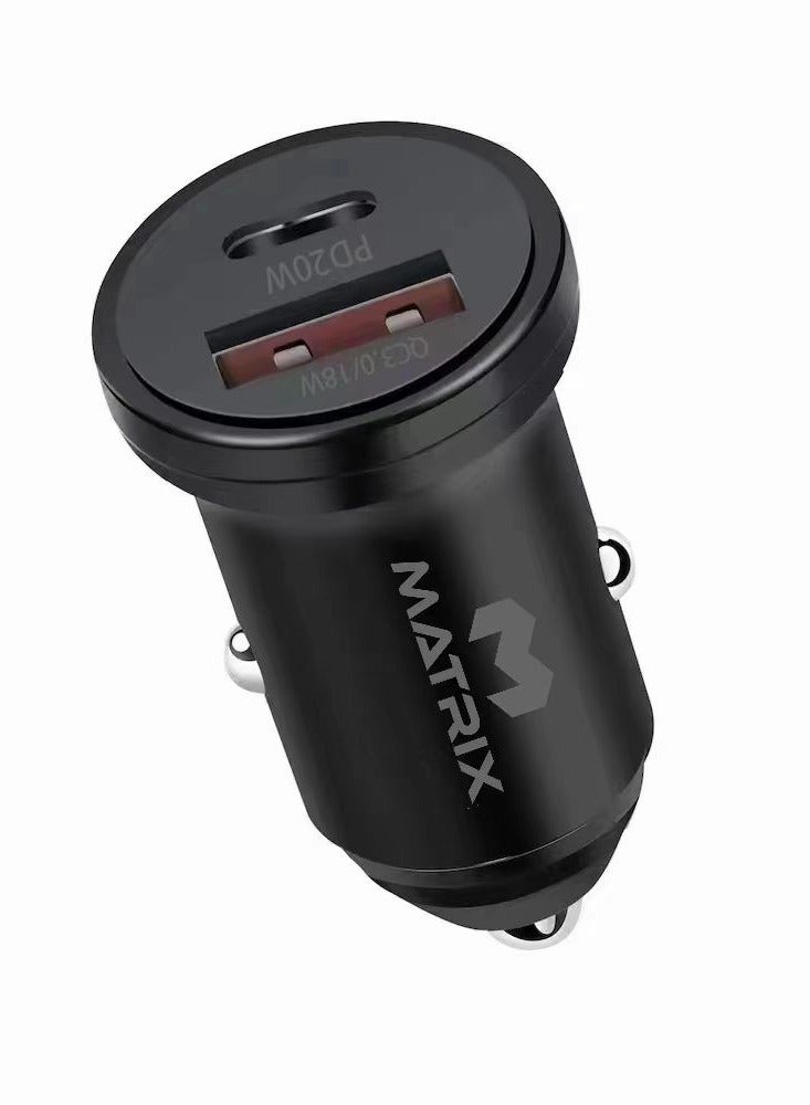Matrix Car Charger 20W Dual-Port - BF-CC067-20W-AC - Image 1