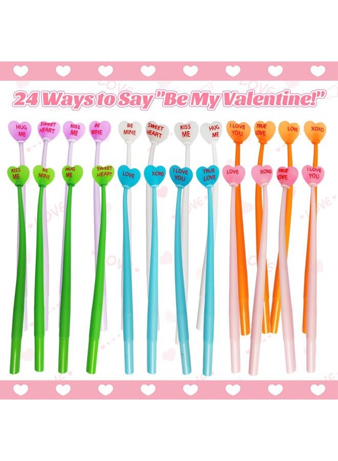 Zhirlyn Valentines Pens Stress Relief Bobblehead Pen Cute Fun Pens for kids Assorted Kawaii Gel Ink Pen for Birthday, Classroom Prizes, School, Office Supplies (Valentine, 24) - Image 3