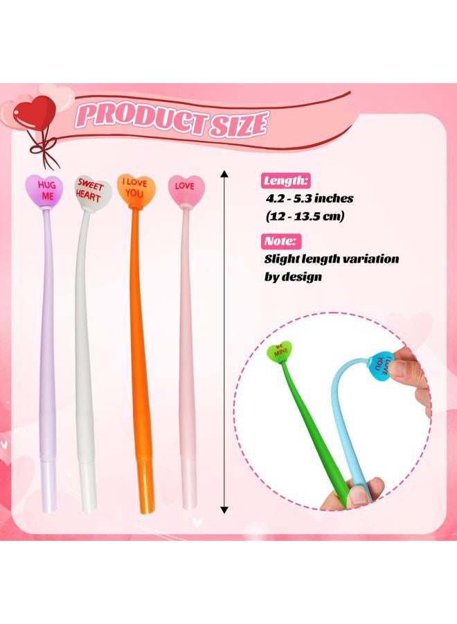 Zhirlyn Valentines Pens Stress Relief Bobblehead Pen Cute Fun Pens for kids Assorted Kawaii Gel Ink Pen for Birthday, Classroom Prizes, School, Office Supplies (Valentine, 24) - Image 2