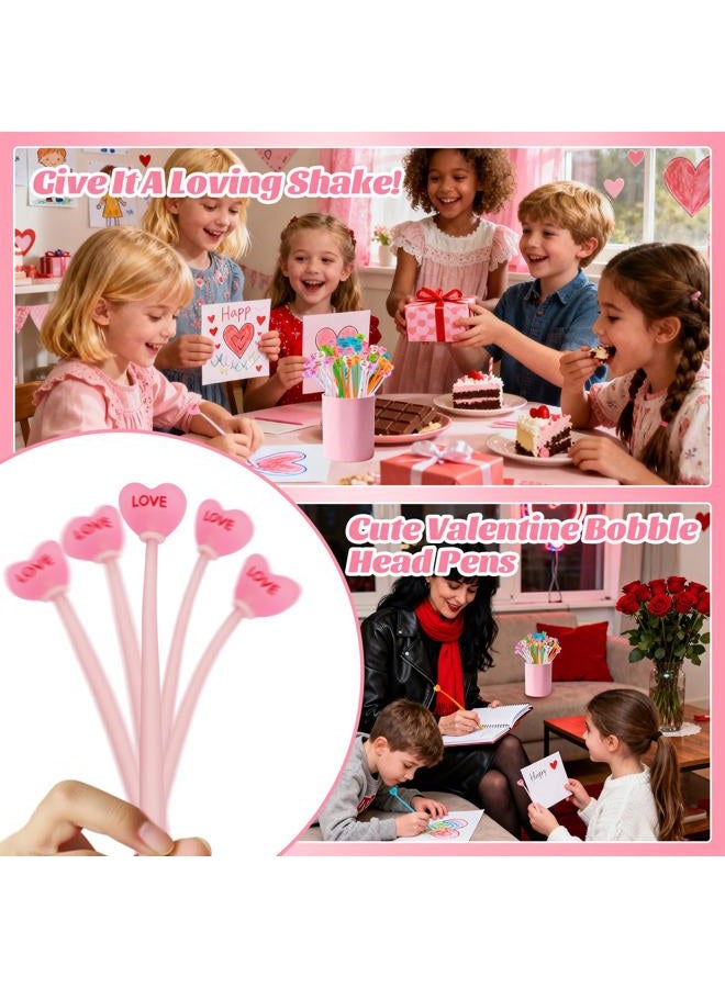 Zhirlyn Valentines Pens Stress Relief Bobblehead Pen Cute Fun Pens for kids Assorted Kawaii Gel Ink Pen for Birthday, Classroom Prizes, School, Office Supplies (Valentine, 24) - Image 5