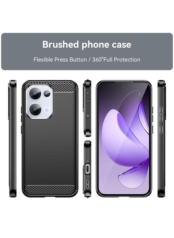 erorex Case For OPPO Reno13 Global Carbon Fiber Brushed Texture TPU Phone Case - Image 2