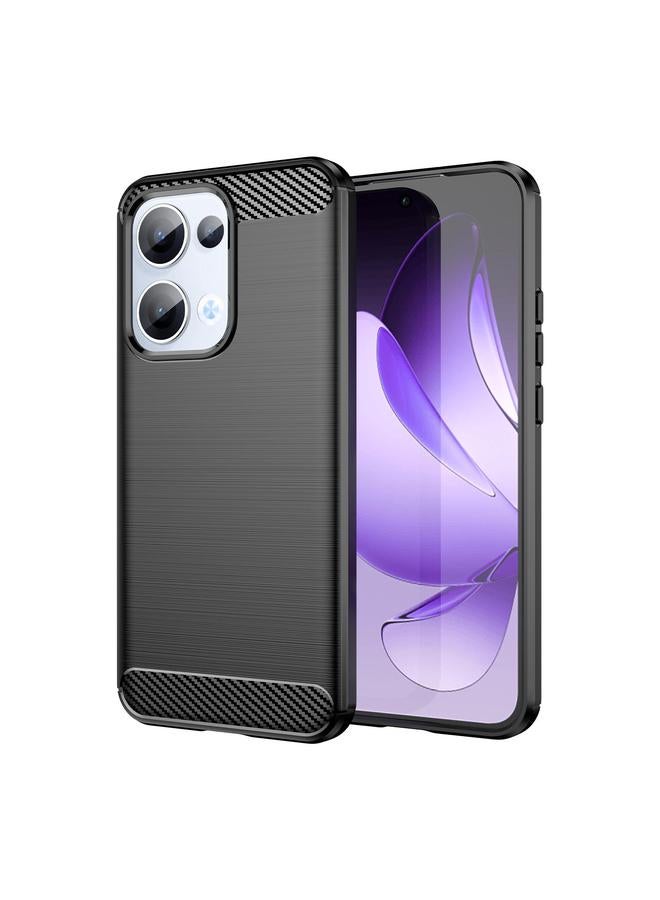 erorex Case For OPPO Reno13 Global Carbon Fiber Brushed Texture TPU Phone Case - Image 1