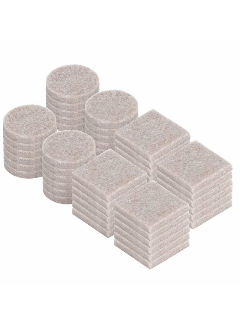 96Pcs Felt Furniture Pads 5mm Thicken Furniture Floor Protectors Felt Pads for Furniture  Anti Scratch Floor Protectors for Chair Leg Furniture Feet Wood Floor Protectors - Image 1