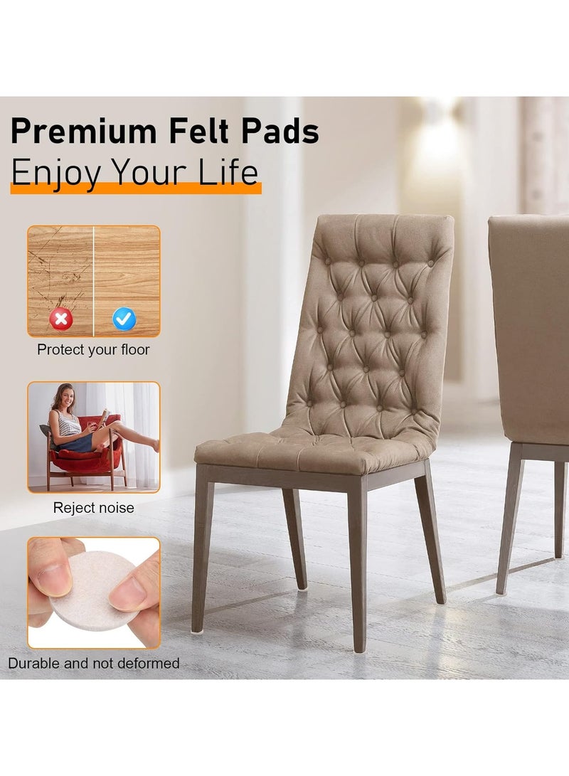 96Pcs Felt Furniture Pads 5mm Thicken Furniture Floor Protectors Felt Pads for Furniture  Anti Scratch Floor Protectors for Chair Leg Furniture Feet Wood Floor Protectors - Image 4