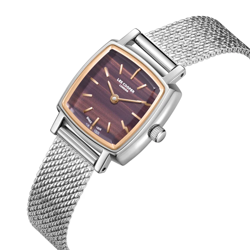 Lee Cooper Women's Mesh Analog Watch LC08280.540 - 23x29,5 mm