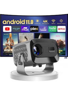 ELTRAZONE Projector [ Android 11.0/Electric focus] with WiFi 6 and Auto keystone,15000lumens Movie Projector,Full HD 1080P Supported 360° Angle adjustment Video Projector,home theater A10 PLUS  - Image 1
