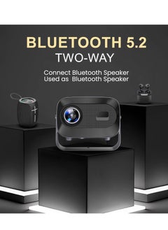 ELTRAZONE Projector [ Android 11.0/Electric focus] with WiFi 6 and Auto keystone,15000lumens Movie Projector,Full HD 1080P Supported 360° Angle adjustment Video Projector,home theater A10 PLUS  - Image 3