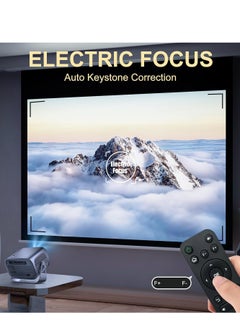 ELTRAZONE Projector [ Android 11.0/Electric focus] with WiFi 6 and Auto keystone,15000lumens Movie Projector,Full HD 1080P Supported 360° Angle adjustment Video Projector,home theater A10 PLUS  - Image 5