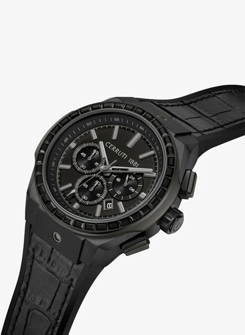 شيروتي 1881 Cerruti 1881 Gents Black or Gun Black Dial Watch