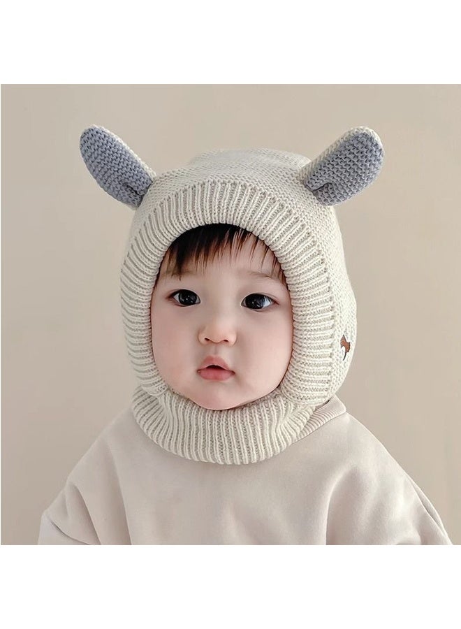 A Knitted Woolen Hat For Kids With Fleece Lining For The Ears, Suitable For Boys And Girls Up To 3 Years Old. - Image 1