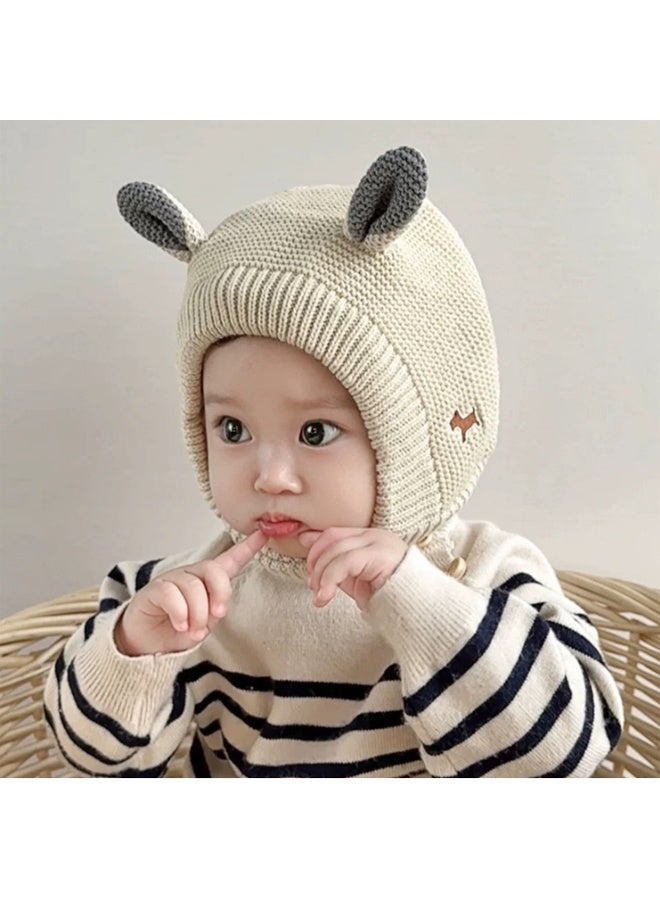 A Knitted Woolen Hat For Kids With Fleece Lining For The Ears, Suitable For Boys And Girls Up To 3 Years Old. - Image 2