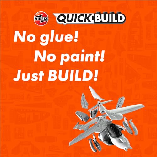 Airfix طقم نماذج طائرات Airfix J6009 Quickbuild للكبار والأطفال - هارير - طائرات مقاتلة بلاستيكية، مجموعات بناء كتل، نماذج طائرات تتجمع بسهولة، ألعاب هندسية للهدايا - Image 2